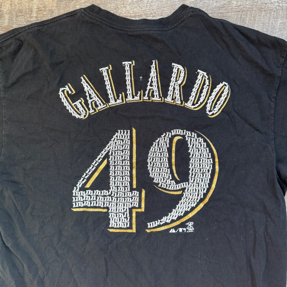 Milwaukee Brewers Shirt Mens XL Black  Majestic Yovani Gallardo #49 MLB Baseball - Picture 7 of 8